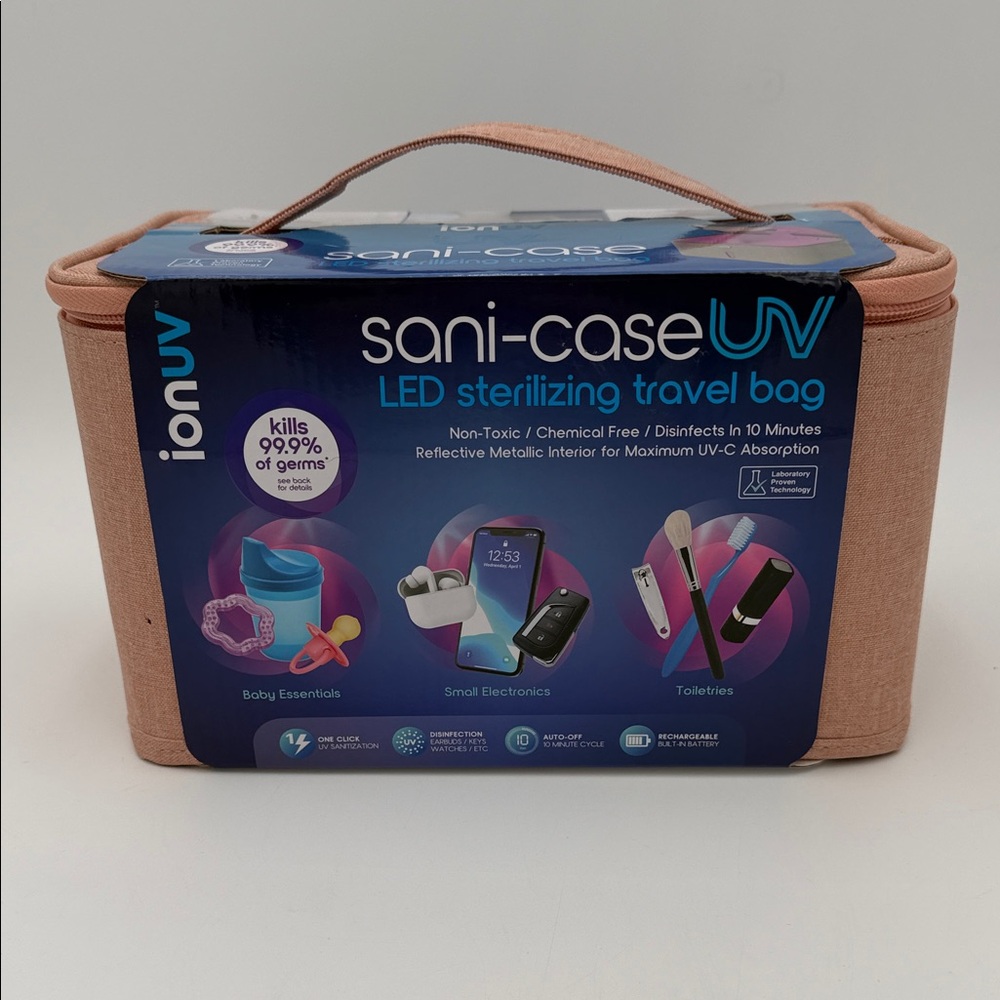 Sani-Case UV LED Sterilizing Travel Bag - Pink